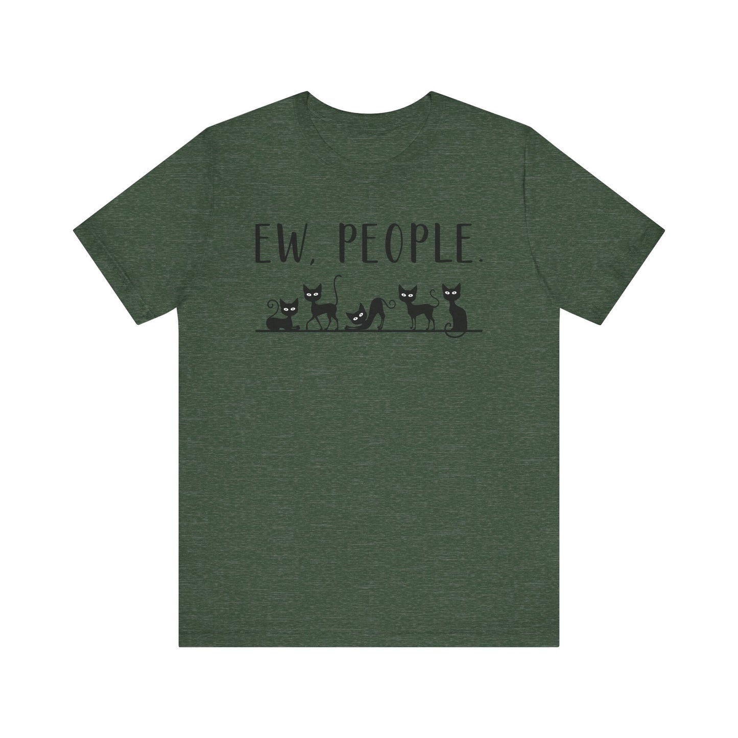 T-Shirt - Animal Lover - Ew People with Black Cats (01)