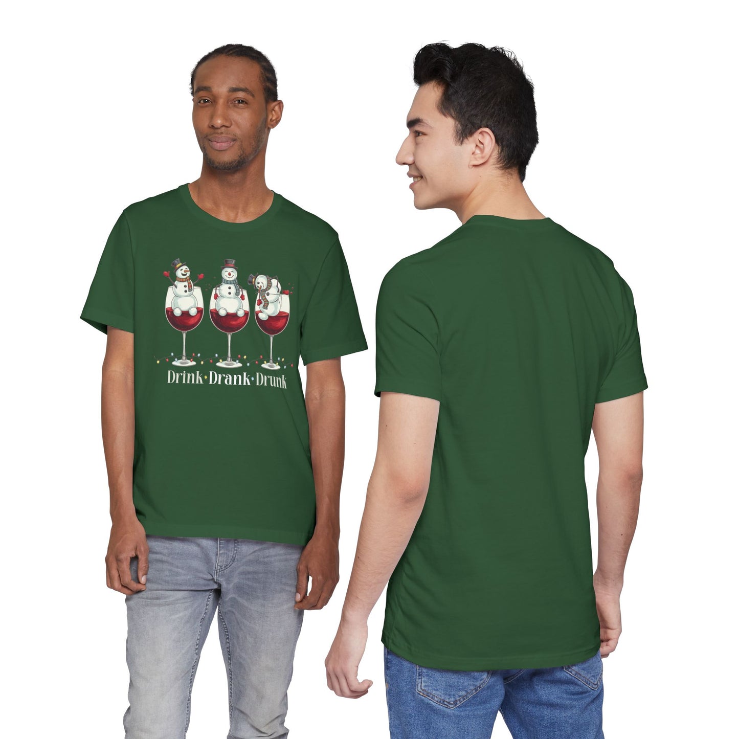 T-shirt - Christmas - Wine Snowmen (01)