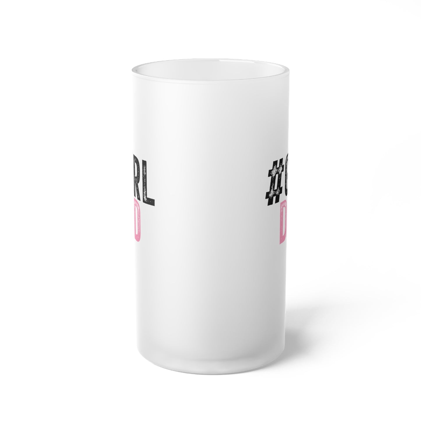 Frosted Glass Beer Mug - Dad - #girldad (1)