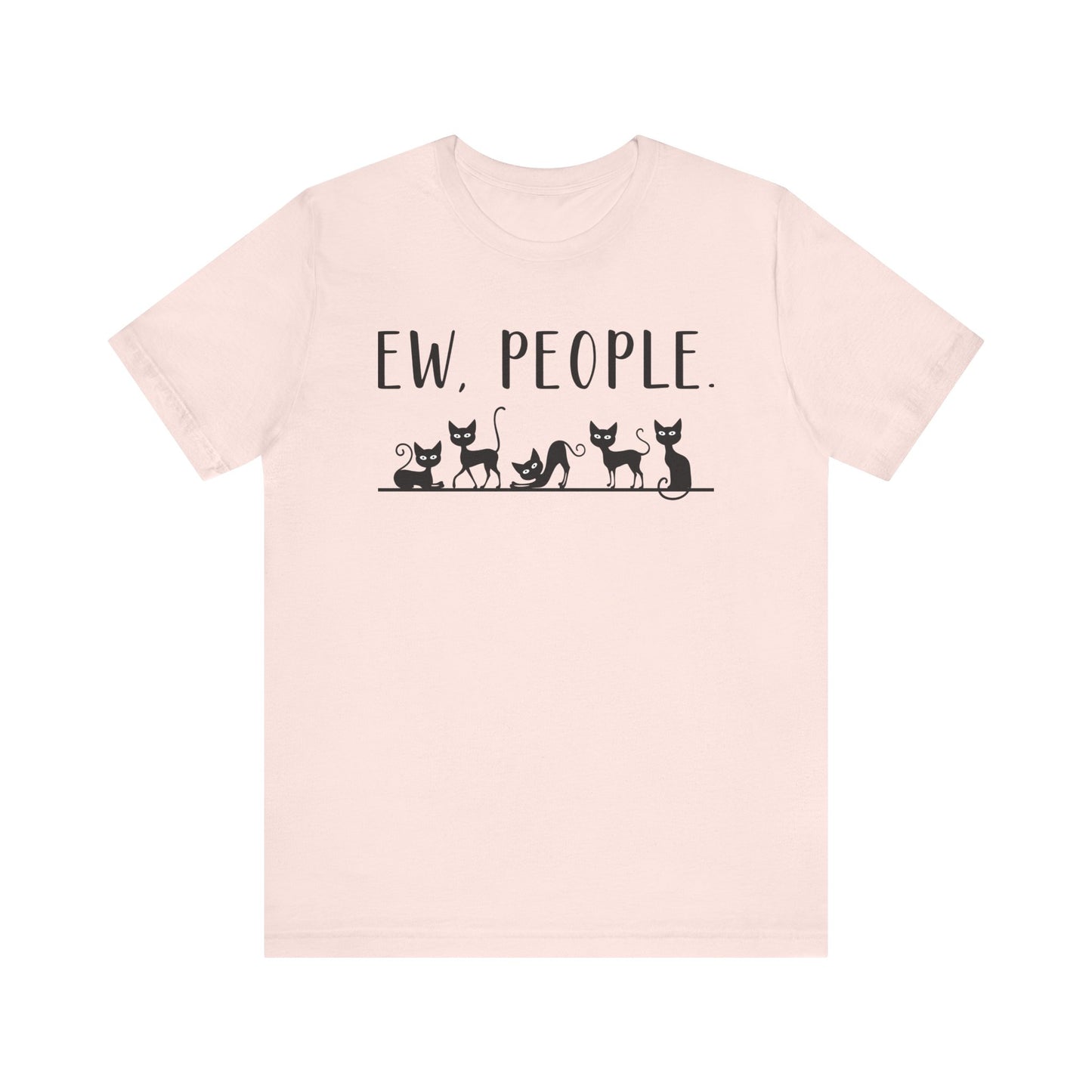 T-Shirt - Animal Lover - Ew People with Black Cats (01)