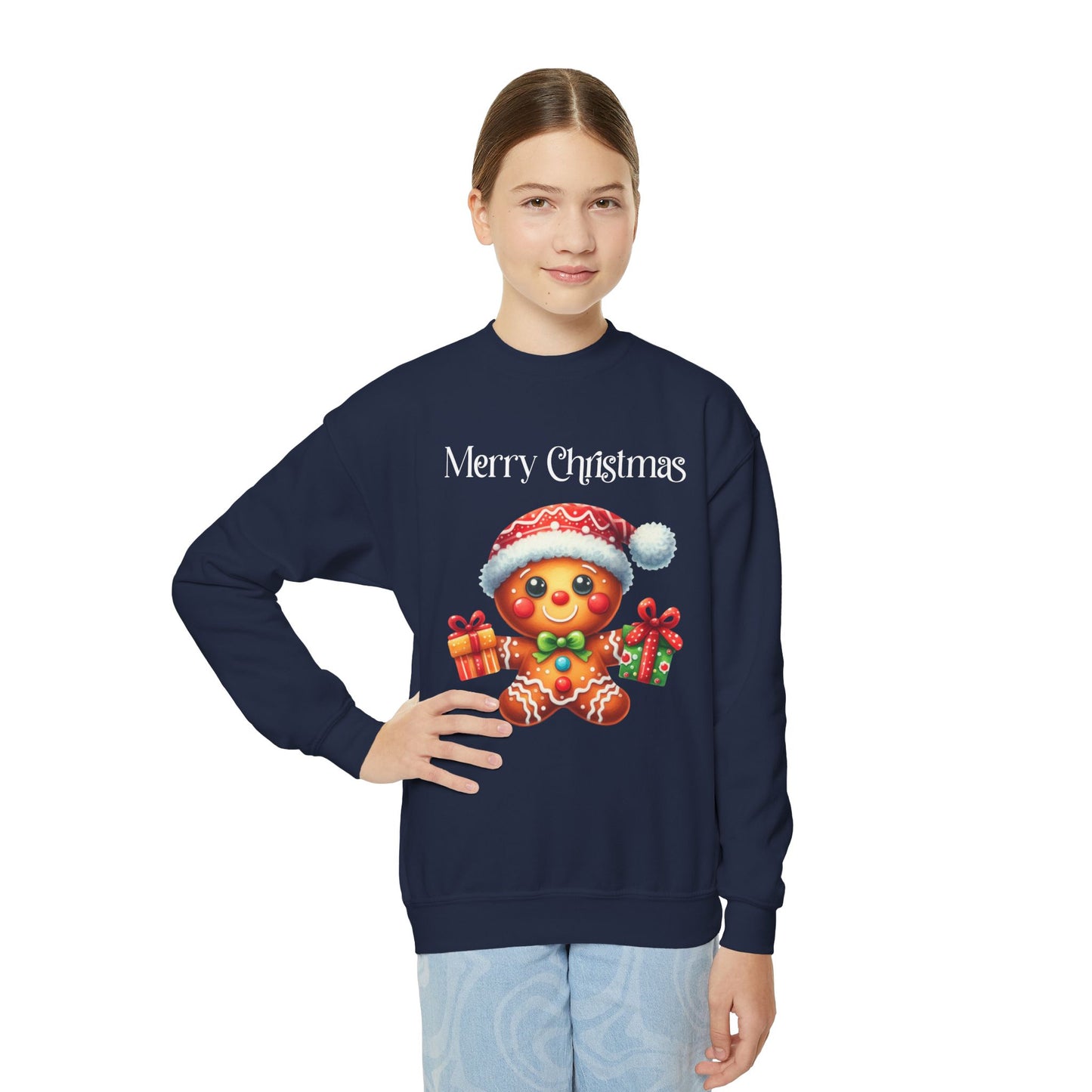 Child Sweatshirt - Christmas - Gingerbread - Merry Christmas (01a)