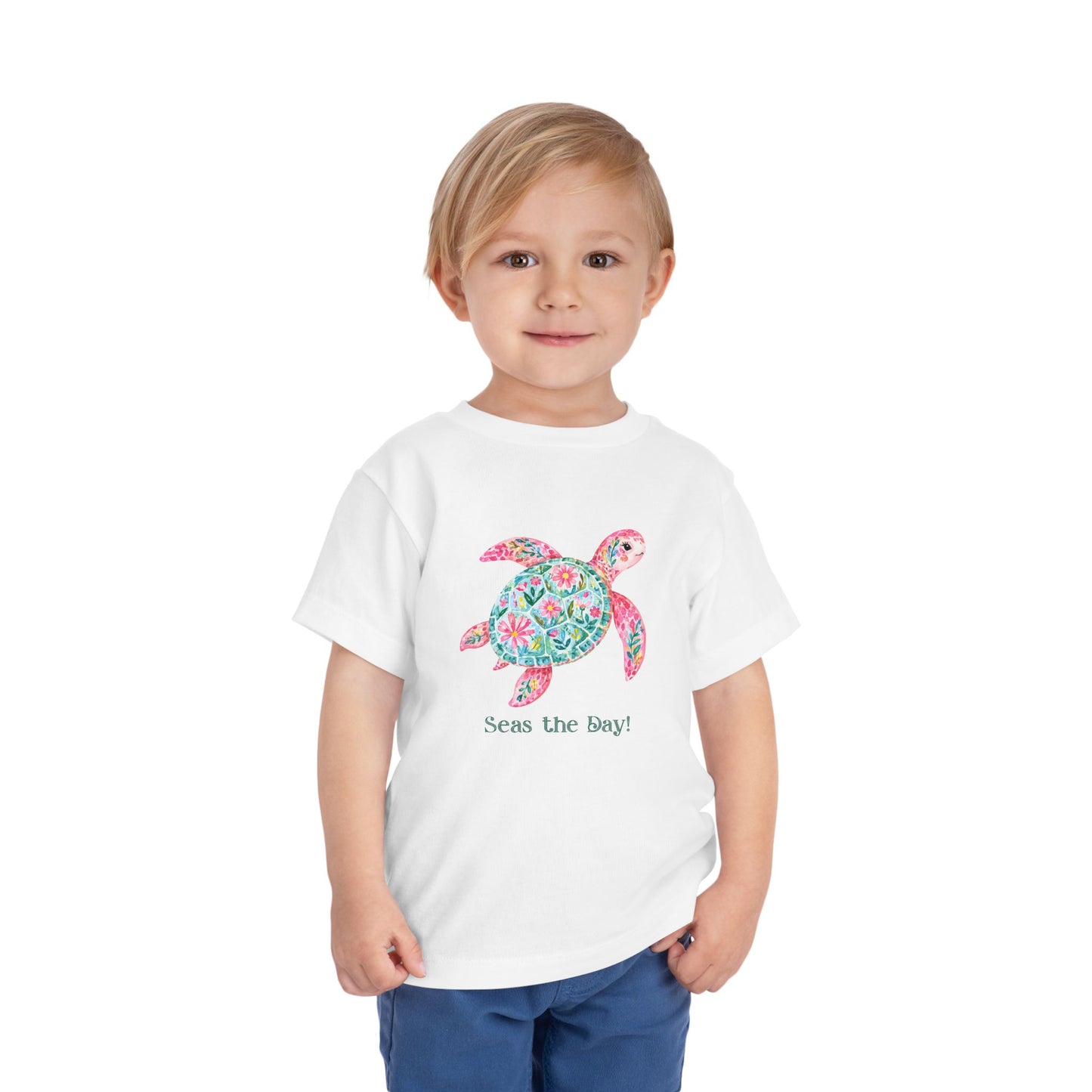 Toddler Tee - Animal - Seas the Day Turtle (01)