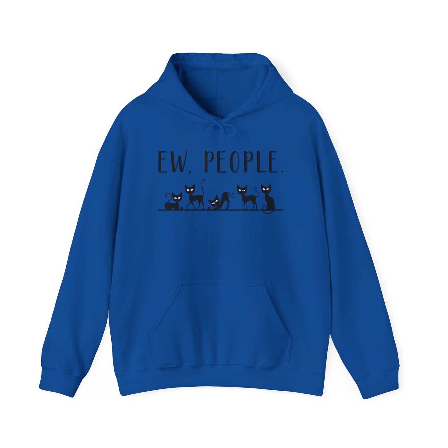 Heavy Blend Hoodie - Animal Lover - Ew People with Black Cats (01)