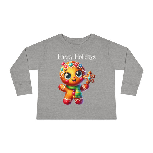 Toddler LS Tee - Christmas - Gingerbread - Merry Christmas (03a)