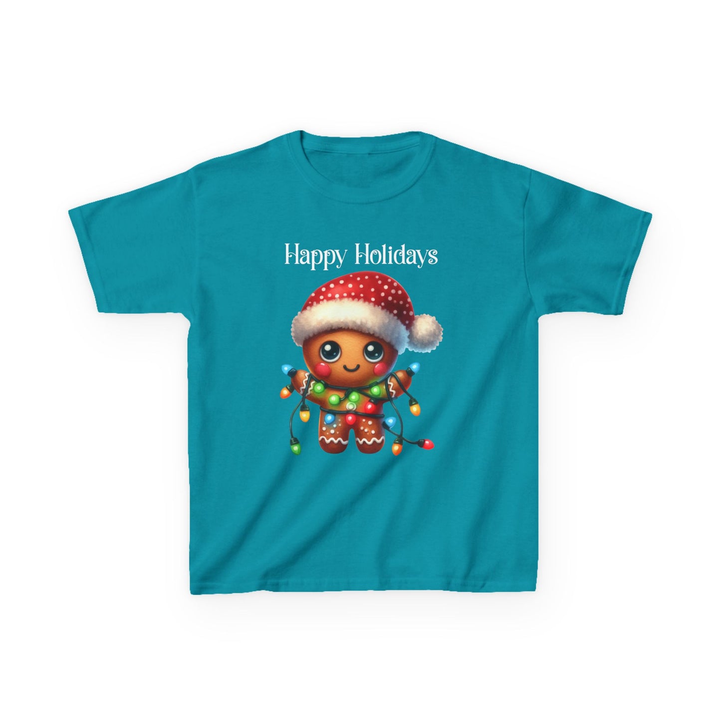 Child Tee - Christmas - Gingerbread - Happy Holidays (02a)