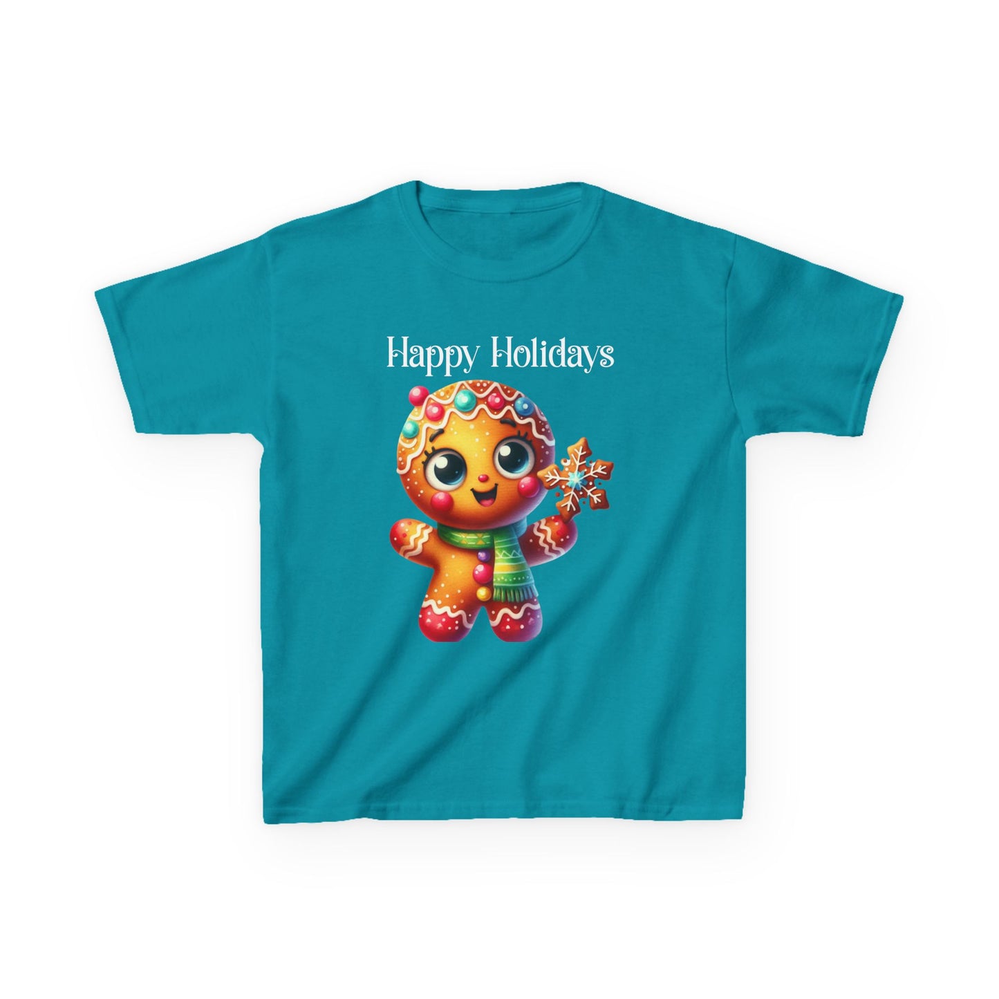 Child Tee - Christmas - Gingerbread - Happy Holidays (03a)