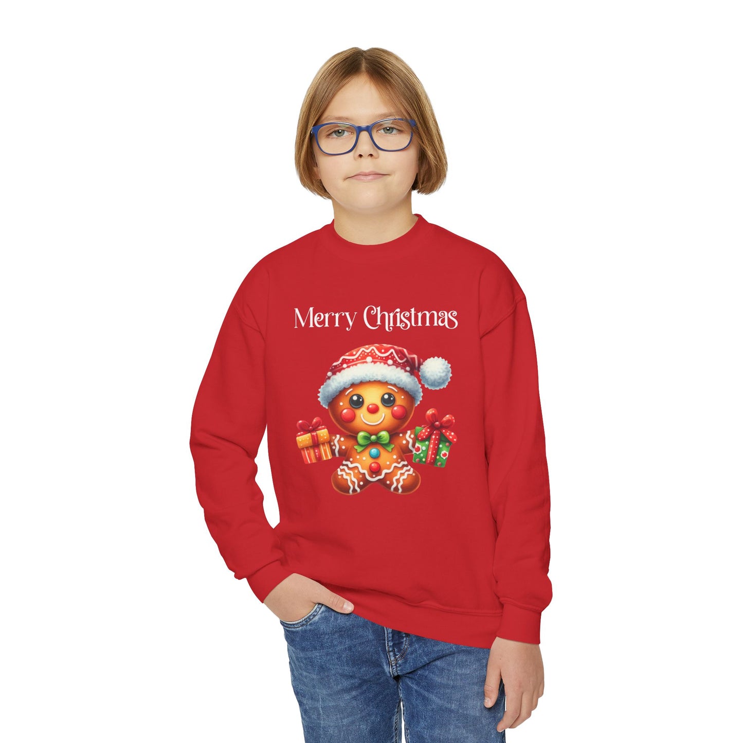 Child Sweatshirt - Christmas - Gingerbread - Merry Christmas (01a)