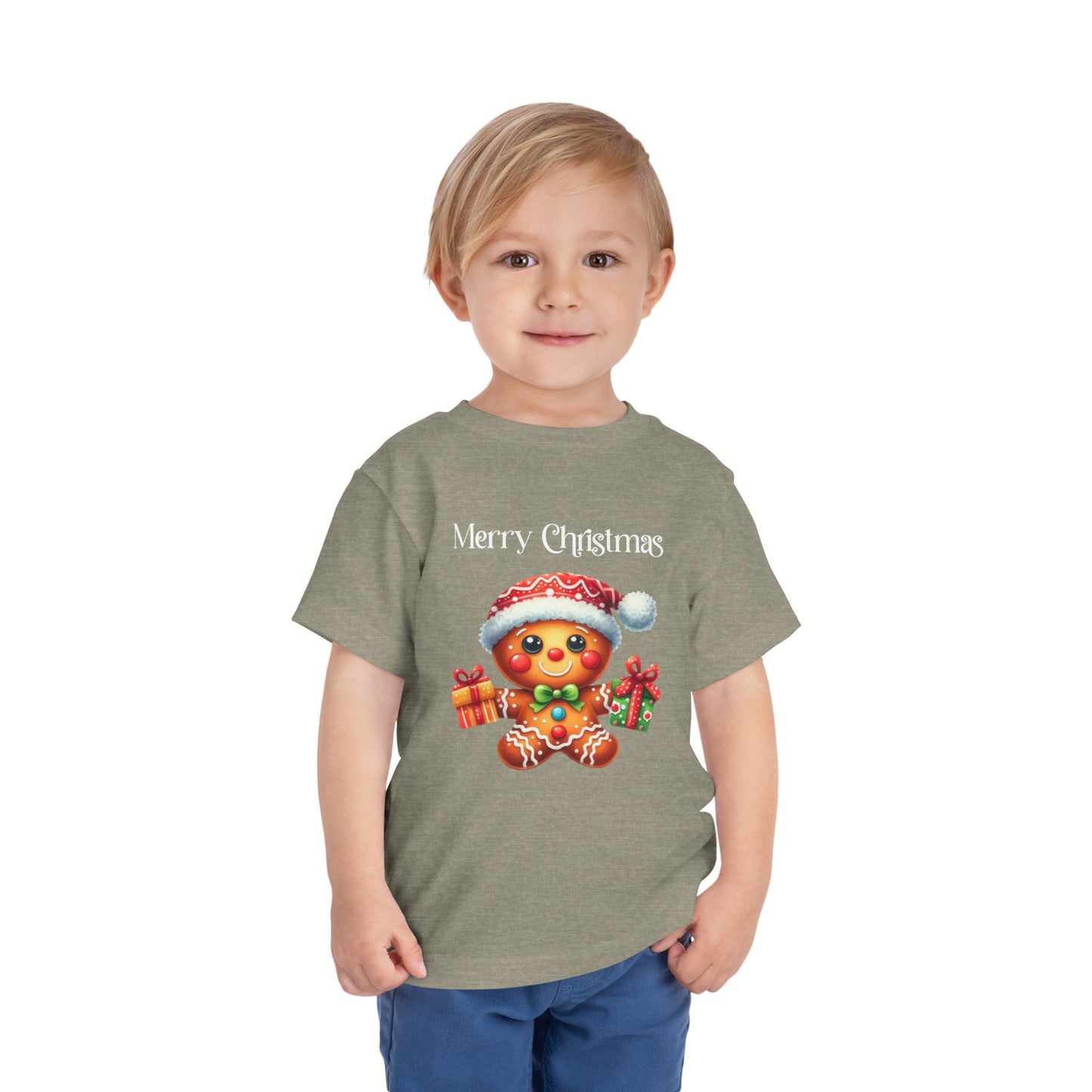 Toddler Tee - Christmas - Gingerbread - Merry Christmas (01a)