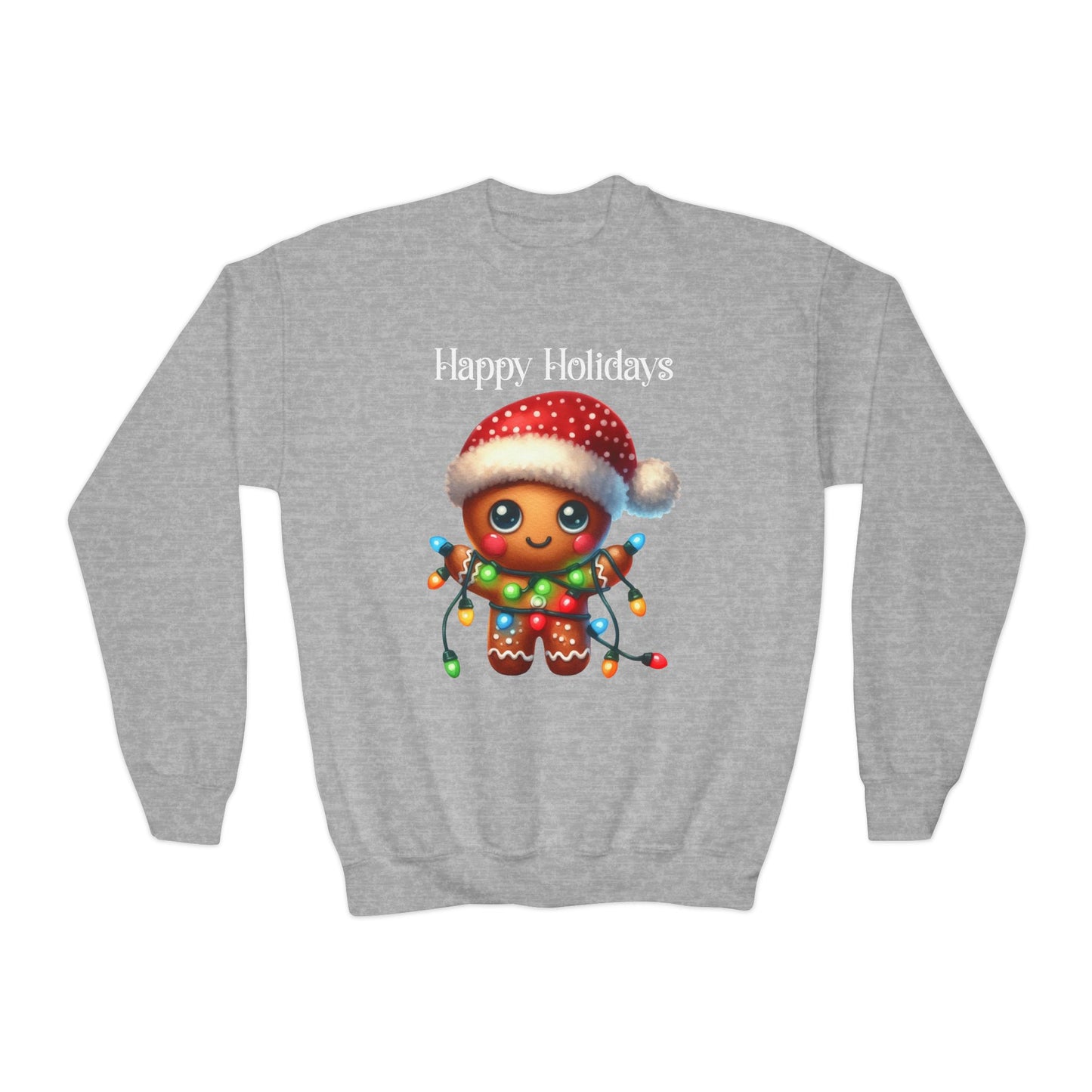 Child Sweatshirt - Christmas - Gingerbread - Happy Holidays (02a)