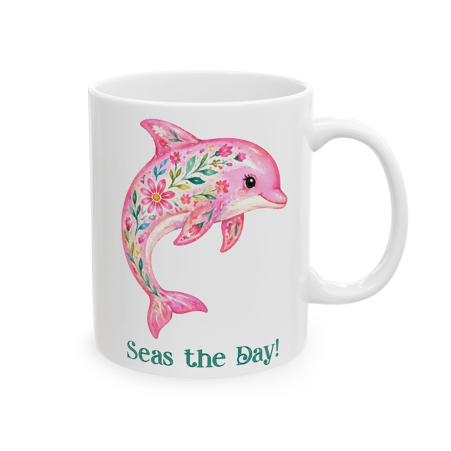 Ceramic Mug - Animal - Seas the Day Dolphin (01)