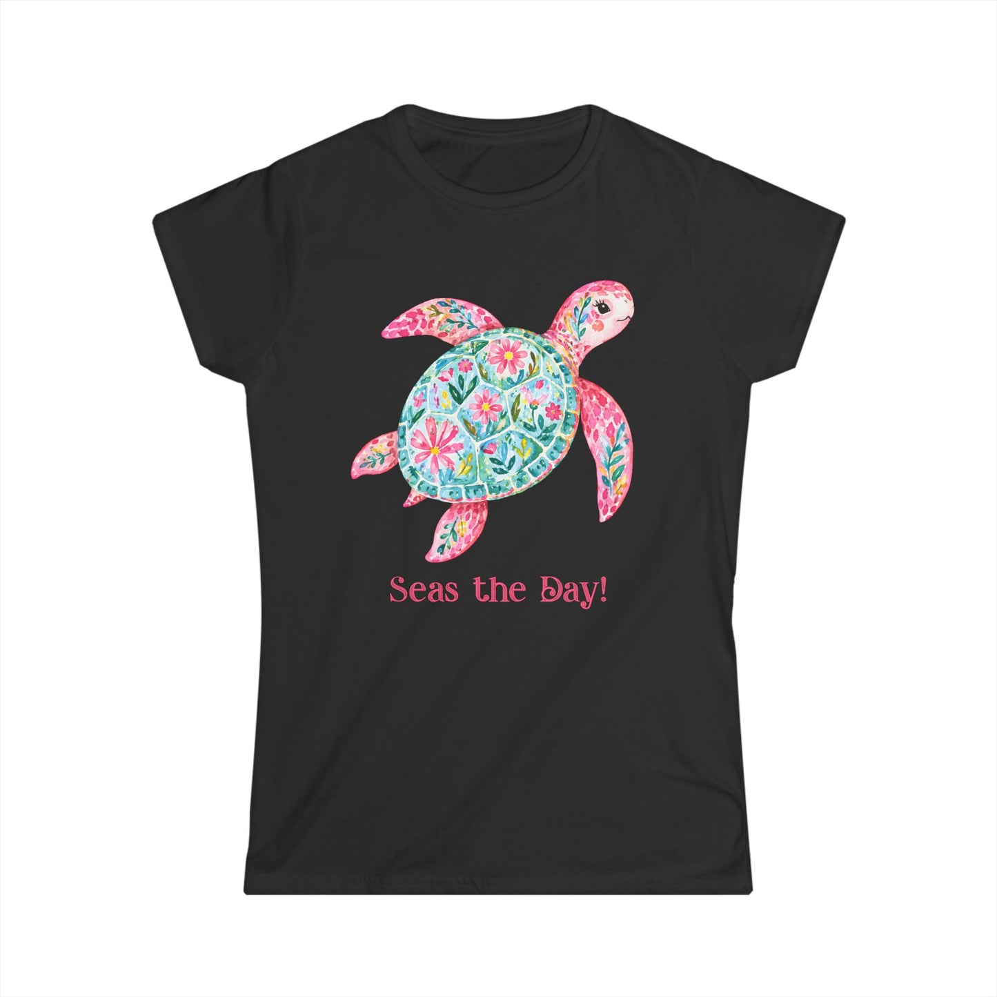 Female T-Shirt - Animal - Seas the Day Turtle (01)