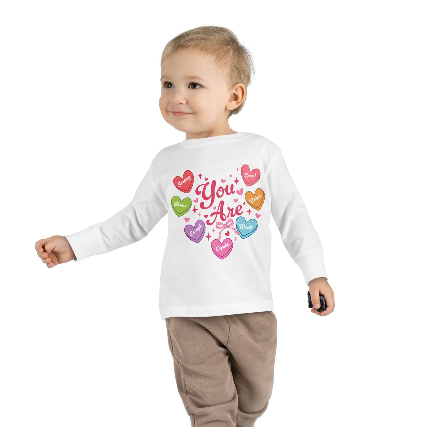 Toddler Long Sleeve Tee - Valentine - Candy Hearts (1)