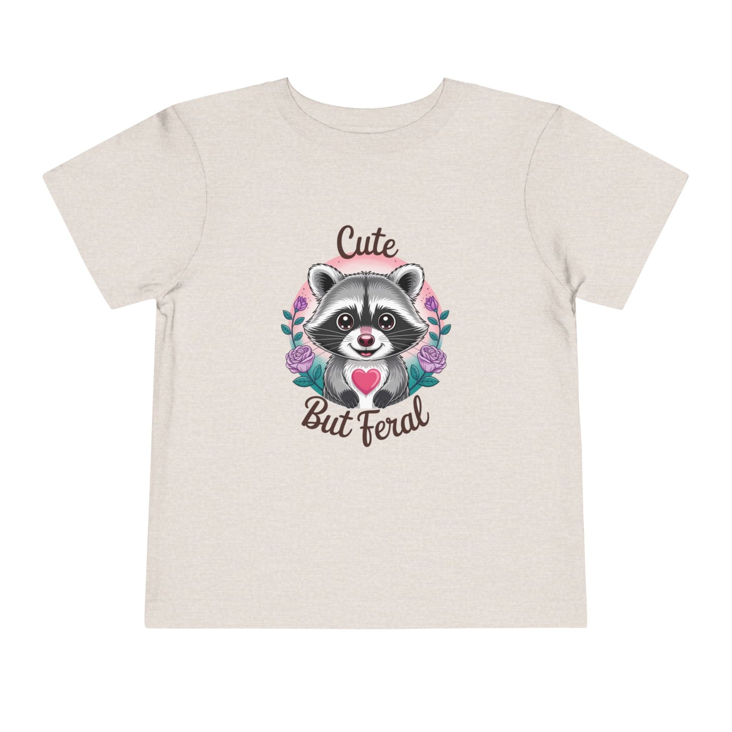 Toddler Tee - Animal / Racoon - Cute but Feral (01)