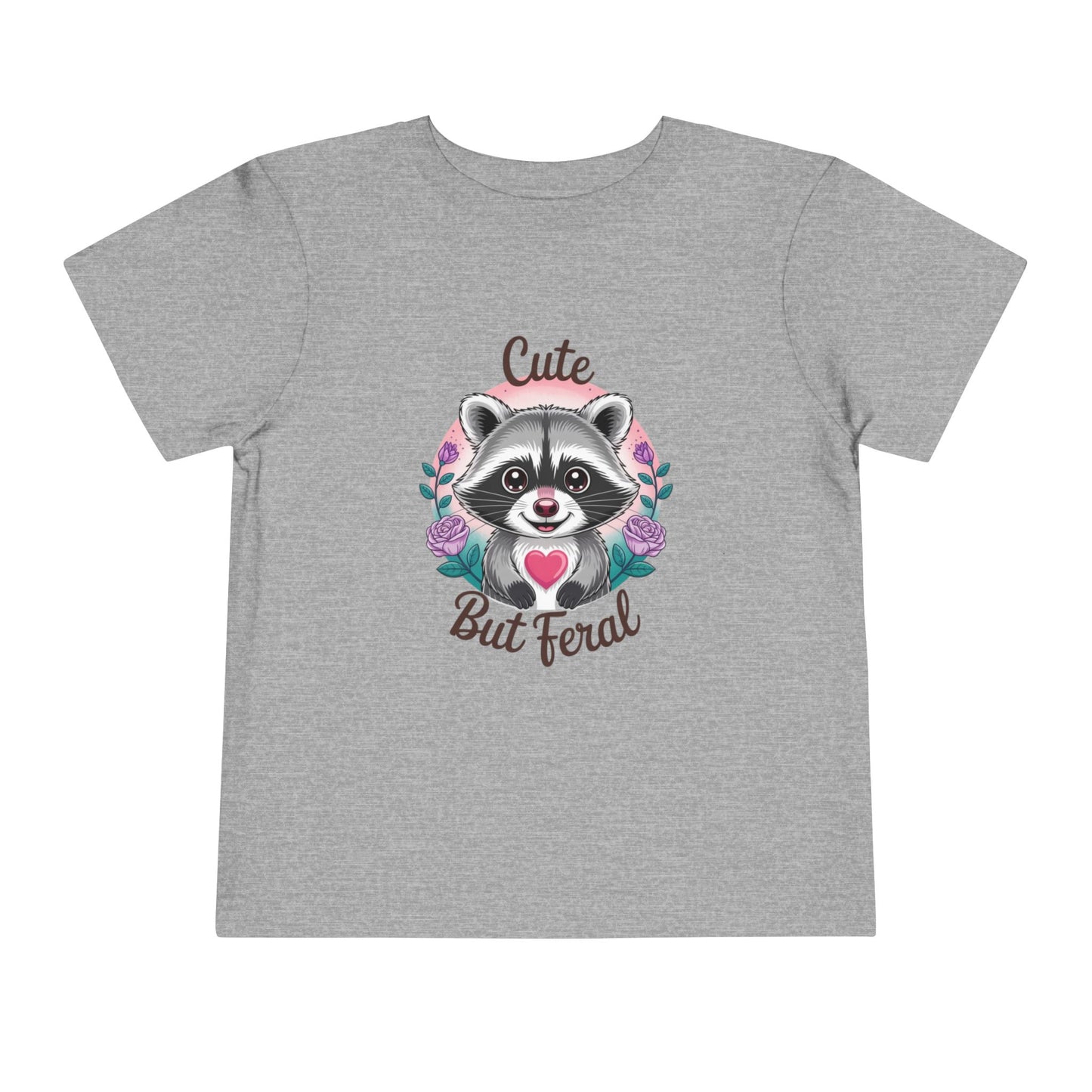 Toddler Tee - Animal / Racoon - Cute but Feral (01)