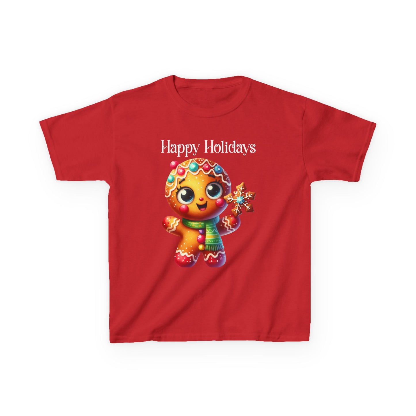 Child Tee - Christmas - Gingerbread - Happy Holidays (03a)
