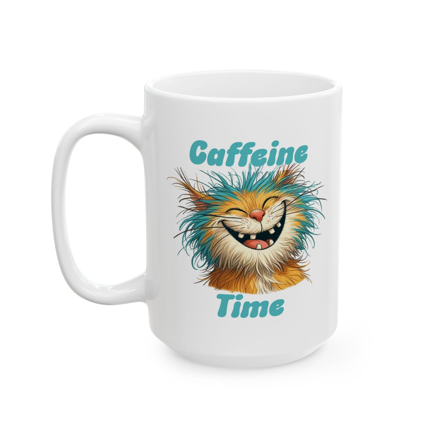 Ceramic Mug - Caffeine Time with Cat (3)