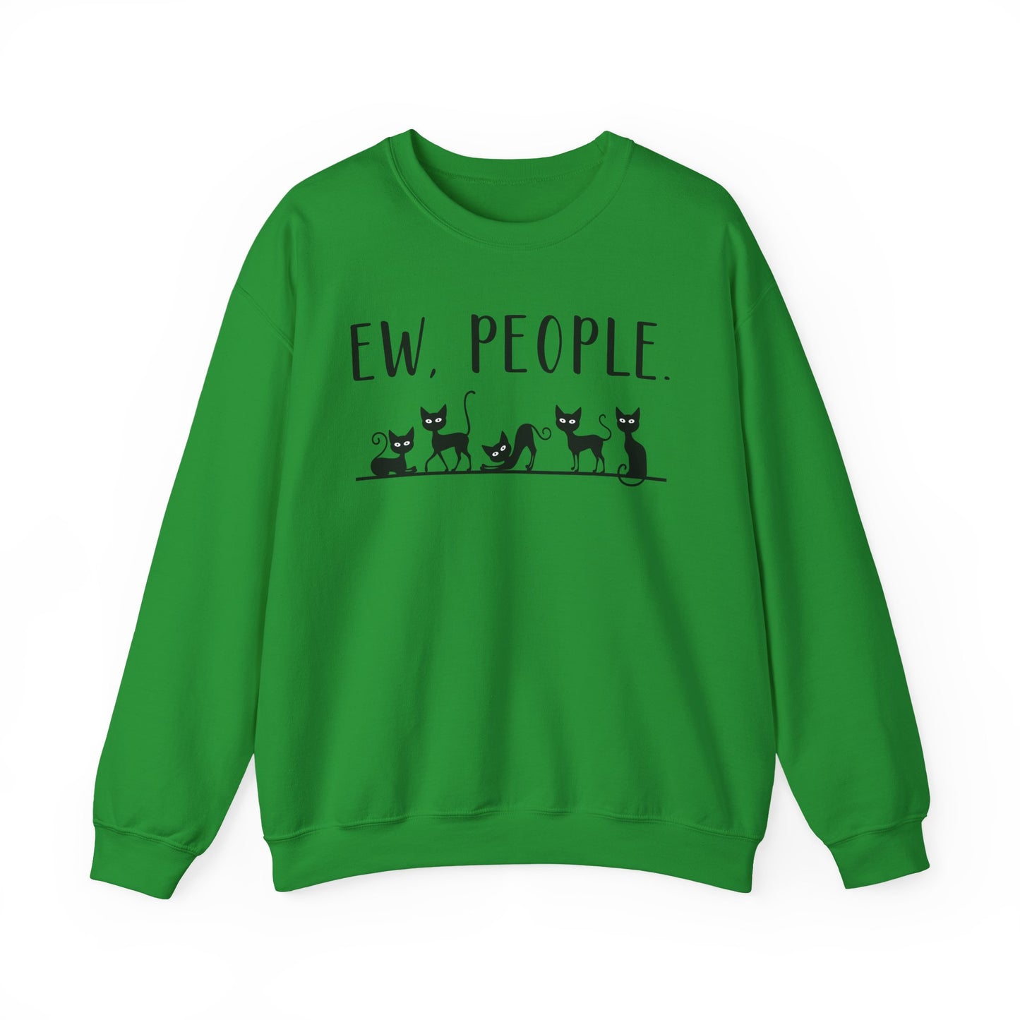 Sweatshirt - Animal Lover - Ew People with Black Cats (01)