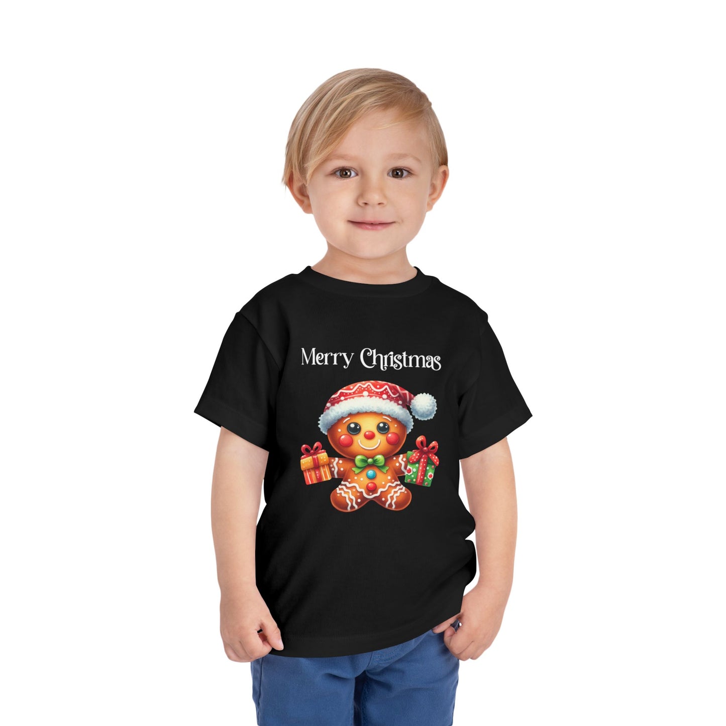 Toddler Tee - Christmas - Gingerbread - Merry Christmas (01a)