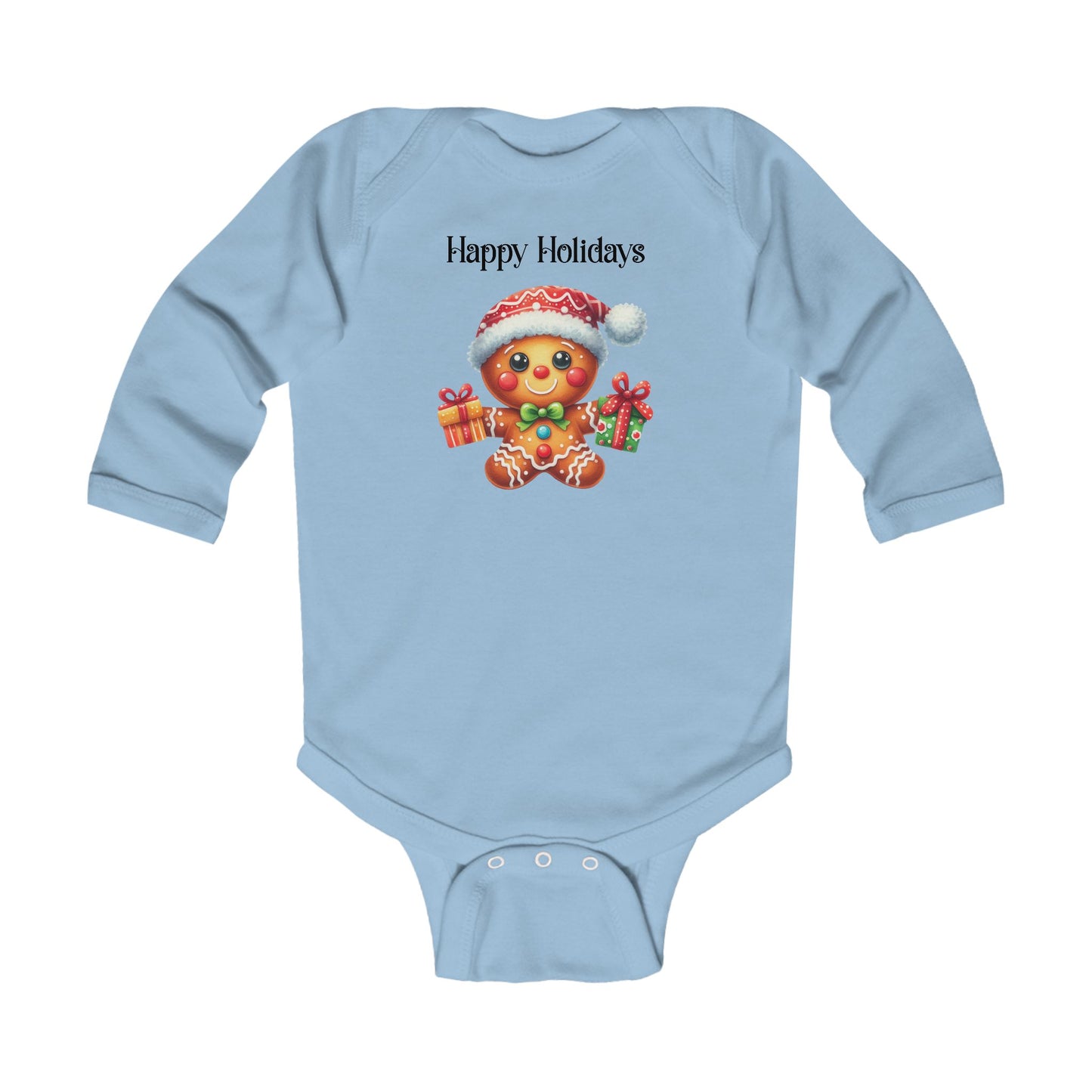 Onesie - Christmas - Gingerbread - Happy Holidays (01)