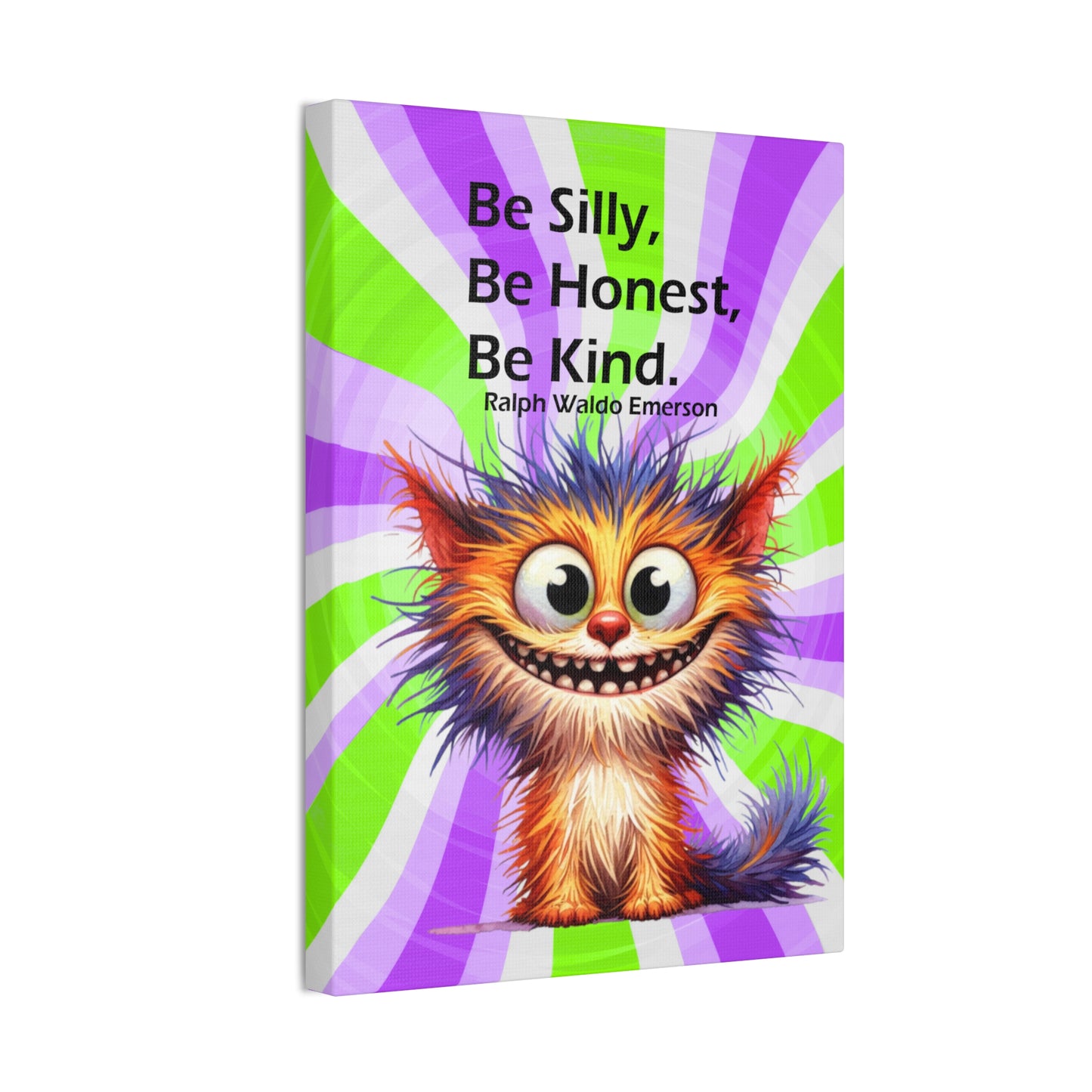 Canvas Art - Inspiring - Be Silly, Be Honest, Be Kind - Cat 01